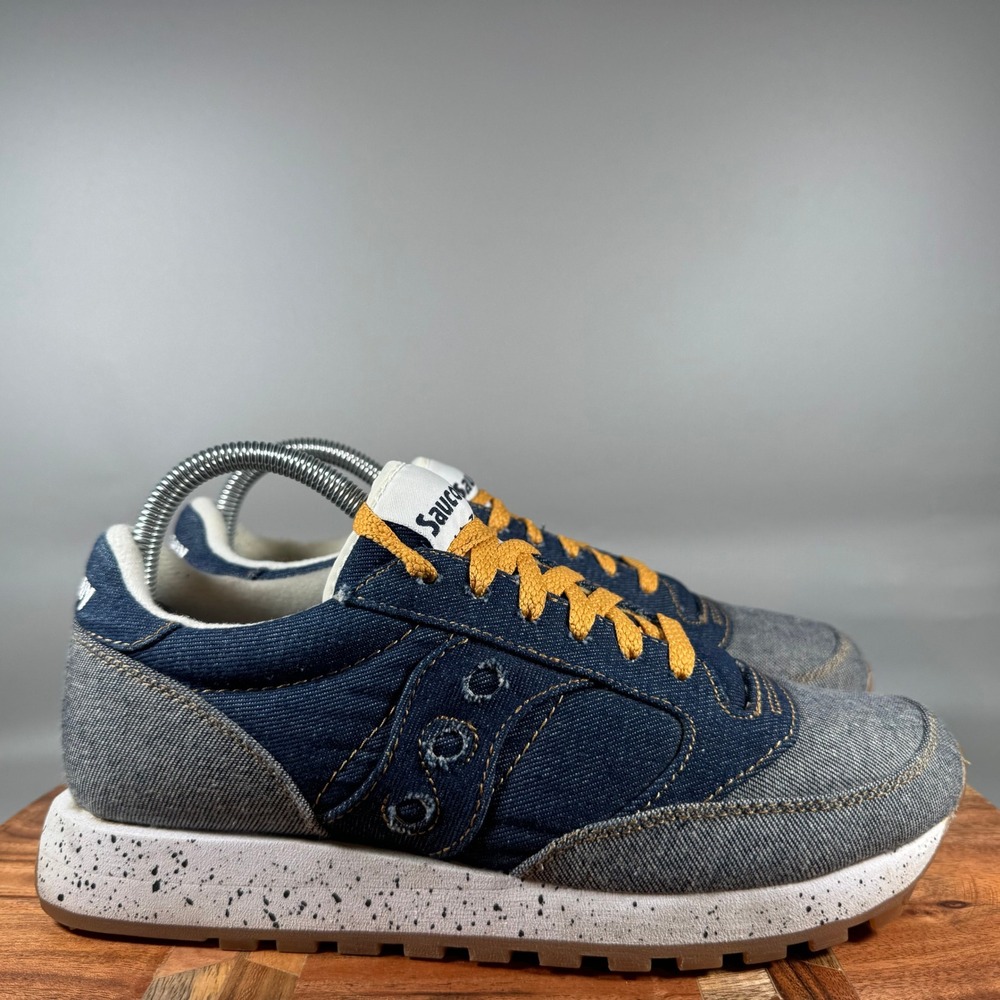 Saucony Jazz Original Denim Blue Grey Yellow Speckle Sneakers S60253-1 Womens 9